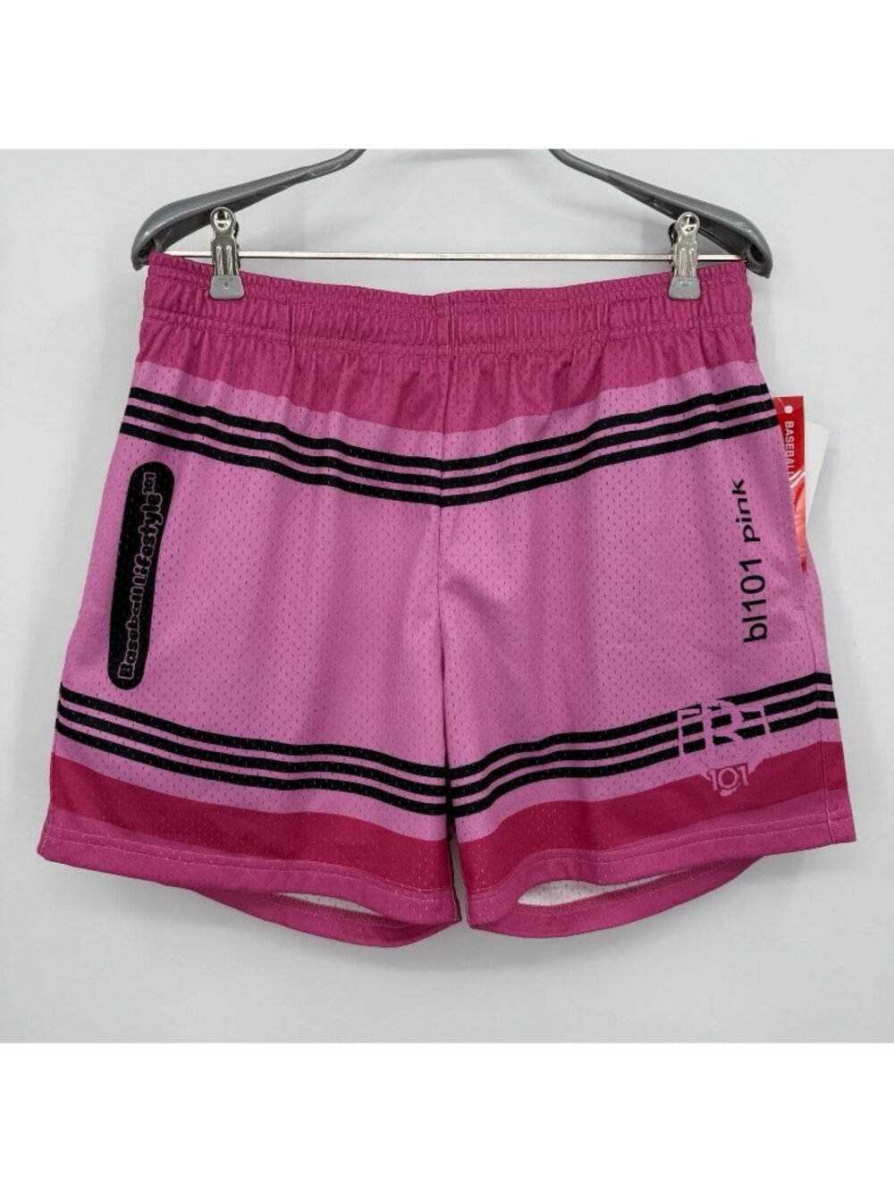 Baseball Lifestyle 101 Mesh Athletic Shorts Size S Men’s Pink Crayon